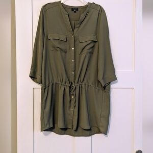 The LIMITED Olive Green Button-Up Tunic SZ XL